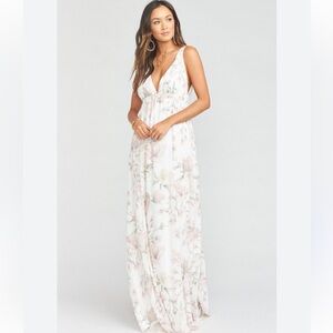 Show me your mumu floral maxi dress white XS